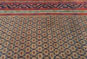 Vintage Khaki Tribal 7X10 Koliaie Persian Rug