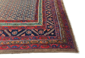 Vintage Khaki Tribal 7X10 Koliaie Persian Rug