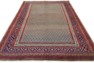 Vintage Khaki Tribal 7X10 Koliaie Persian Rug