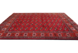 Vintage Red Tribal 8X11 Turkoman Persian Oriental Rug