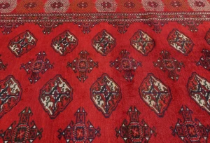 Vintage Red Tribal 8X11 Turkoman Persian Oriental Rug
