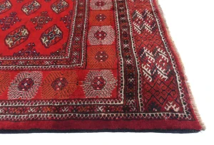 Vintage Red Tribal 8X11 Turkoman Persian Oriental Rug