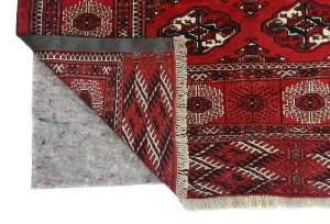 Vintage Red Tribal 7X11 Turkoman Persian Oriental Rug