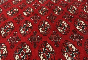 Vintage Red Tribal 7X11 Turkoman Persian Oriental Rug