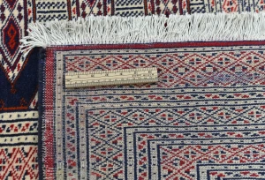 Vintage Purple-navy Tribal 8X11 Turkoman Persian Oriental Rug