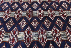 Vintage Purple-navy Tribal 8X11 Turkoman Persian Oriental Rug