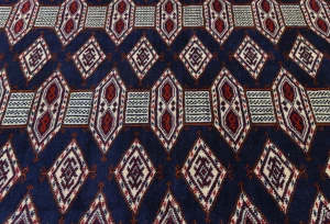 Vintage Purple-navy Tribal 8X11 Turkoman Persian Oriental Rug