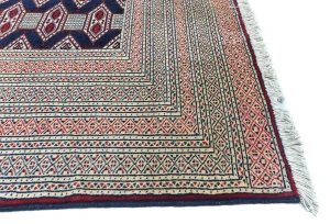 Vintage Purple-navy Tribal 8X11 Turkoman Persian Oriental Rug