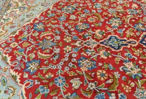 Vintage Red Traditional Floral 10x13 Kerman Persian Rug