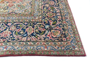 Vintage Red Traditional Floral 10x13 Kerman Persian Rug