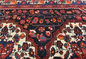 Semi Antique Purple Floral 6X11 Bakhtiari Persian Oriental Rug