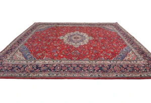 Vintage Red Floral Classic 10X12 Shahrbaft Persian Rug