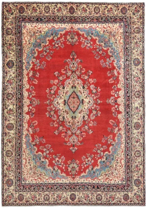 Semi Antique Red Floral Traditional 10X14 Hamedan Persian Rug