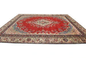 Semi Antique Red Floral Traditional 10X14 Hamedan Persian Rug