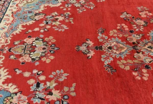 Semi Antique Red Floral Traditional 10X14 Hamedan Persian Rug