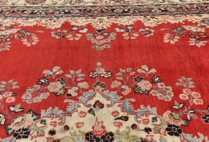 Semi Antique Red Floral Traditional 10X14 Hamedan Persian Rug