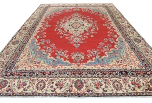 Semi Antique Red Floral Traditional 10X14 Hamedan Persian Rug