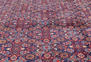 Vintage Purple-navy Floral Traditional 9x12 Mahal Persian Rug