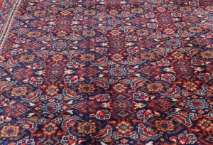 Vintage Purple-navy Floral Traditional 9x12 Mahal Persian Rug