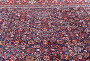 Vintage Purple-navy Floral Traditional 9x12 Mahal Persian Rug