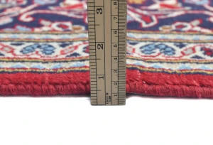 Vintage Red Floral Traditional 8x11 Kashan Persian Rug