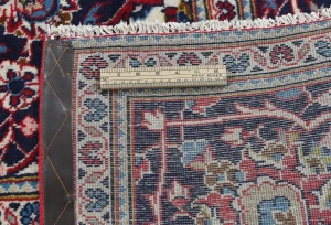 Vintage Red Floral Traditional 8x11 Kashan Persian Rug