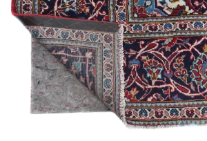 Vintage Red Floral Traditional 8x11 Kashan Persian Rug