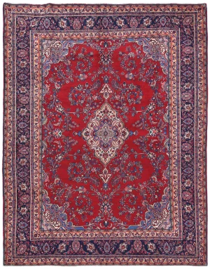 Vintage Red Floral Classic 8x11 Shahrbaft Persian Rug