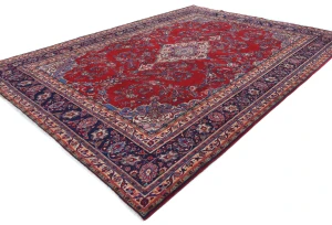 Vintage Red Floral Classic 8x11 Shahrbaft Persian Rug