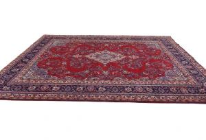 Vintage Red Floral Classic 8x11 Shahrbaft Persian Rug