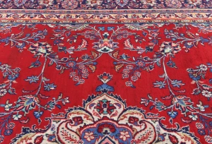 Vintage Red Floral Classic 8x11 Shahrbaft Persian Rug