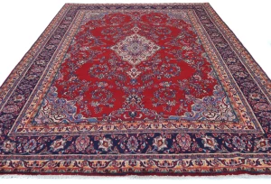 Vintage Red Floral Classic 8x11 Shahrbaft Persian Rug