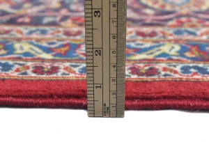 Vintage Red Floral Traditional 10X13 Kashan Persian Rug