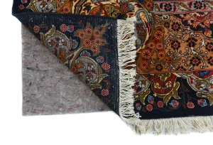 Vintage Dark Purple-navy Traditional 10X13 Kashmar Persian Rug