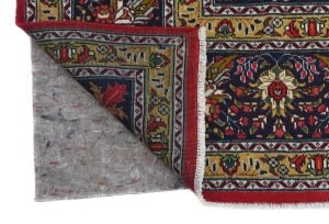 Vintage Red Floral Traditional 8X11 Tabriz Persian Rug