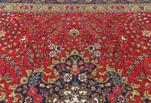 Vintage Red Floral Traditional 8X11 Tabriz Persian Rug