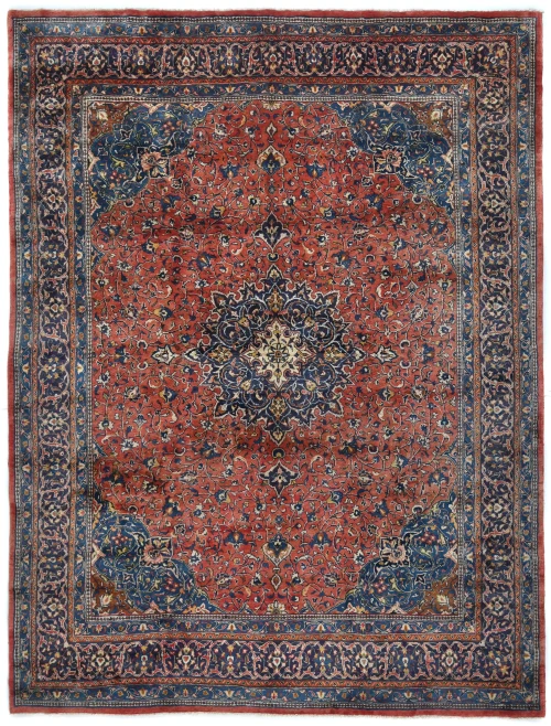 Vintage Red Floral Traditional 10x13 Mahal Persian Rug