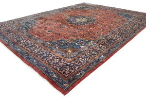 Vintage Red Floral Traditional 10X13 Mahal Persian Rug