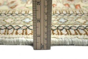 Vintage Cream Floral Traditional 9X12 Tabriz Persian Rug