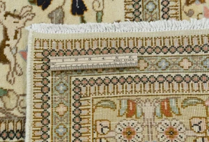 Vintage Cream Floral Traditional 9X12 Tabriz Persian Rug