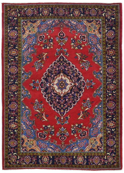 Vintage Red Traditional Floral 7X10 Viss Persian Rug