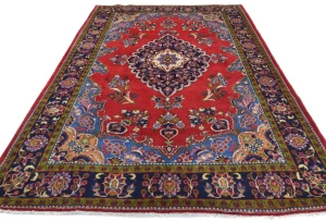Vintage Red Traditional Floral 7X10 Viss Persian Rug