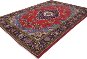 Vintage Red Traditional Floral 7X10 Viss Persian Rug
