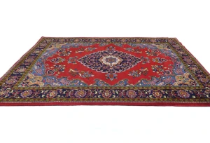 Vintage Red Traditional Floral 7X10 Viss Persian Rug