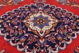 Vintage Red Traditional Floral 7X10 Viss Persian Rug