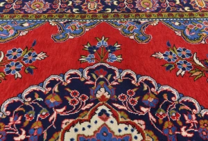Vintage Red Traditional Floral 7X10 Viss Persian Rug