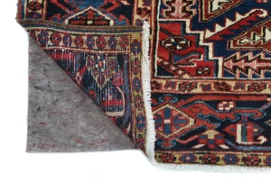 Vintage Red Floral 7X9 Heriz Persian Rug