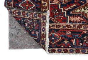 Vintage Red Geometric 6'6X8'11 Heriz Persian Oriental Rug