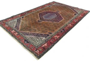 Vintage Orange Traditional 6X9 Ardabil Persian Rug
