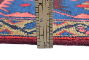 Vintage Red Tribal Geometric 7X10 Viss Persian Rug